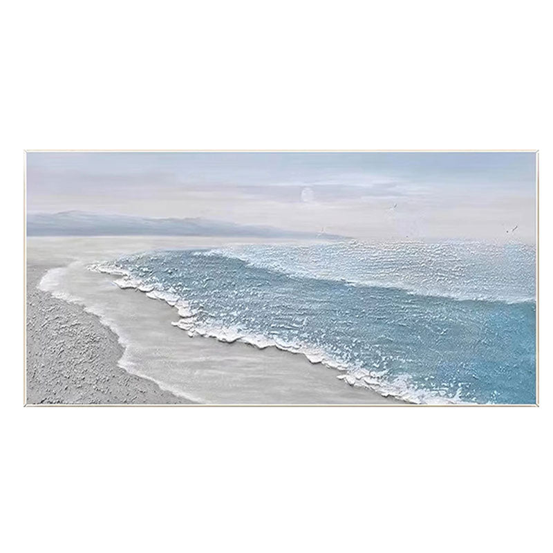 Serene Beach Wave Canvas Wall Art