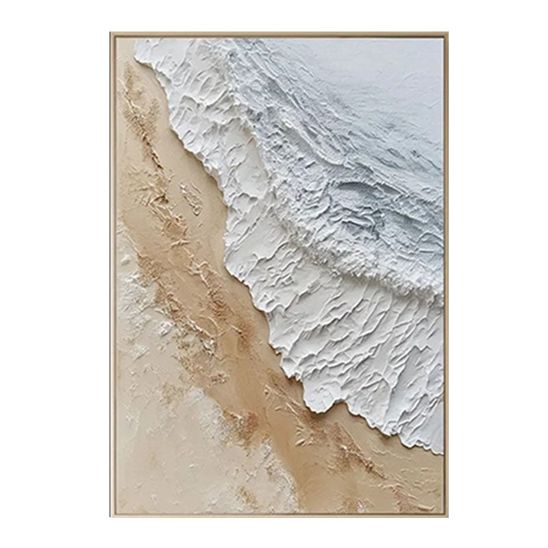 Textured Wave Canvas Art – Sand & Ocean Wall Decor