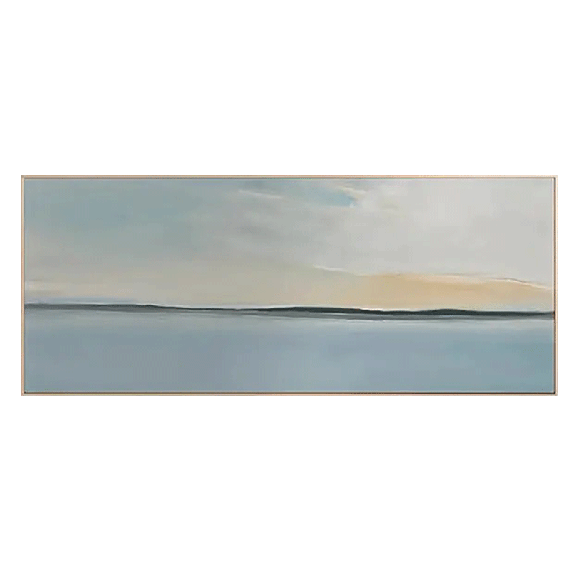 Golden Horizon Ocean Canvas Art