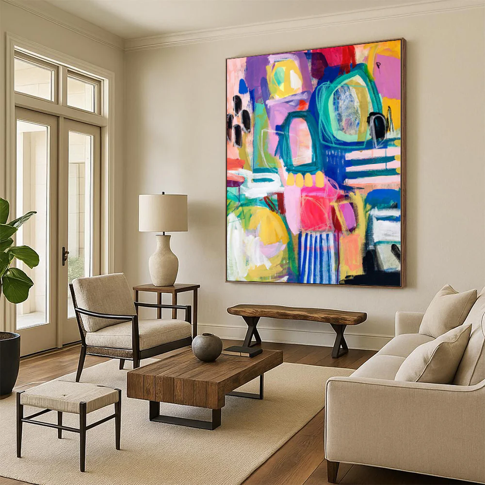 Textured Multicolor Abstract Wall Art
