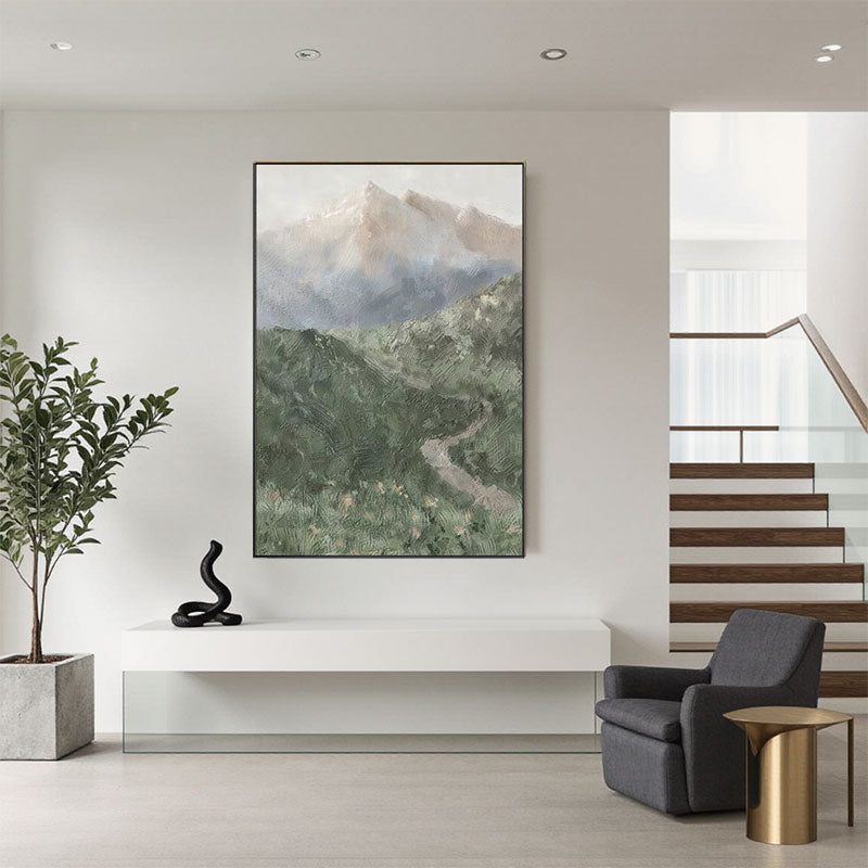 Misty Mountain Landscape Wall Art