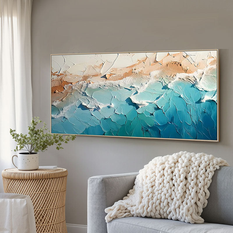 Sculptural Foam Wave Canvas Art