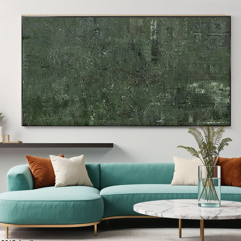 Textured Green Abstract Wall Art