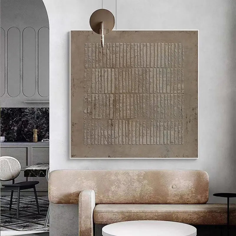 Textured Woven Grid Wall Art