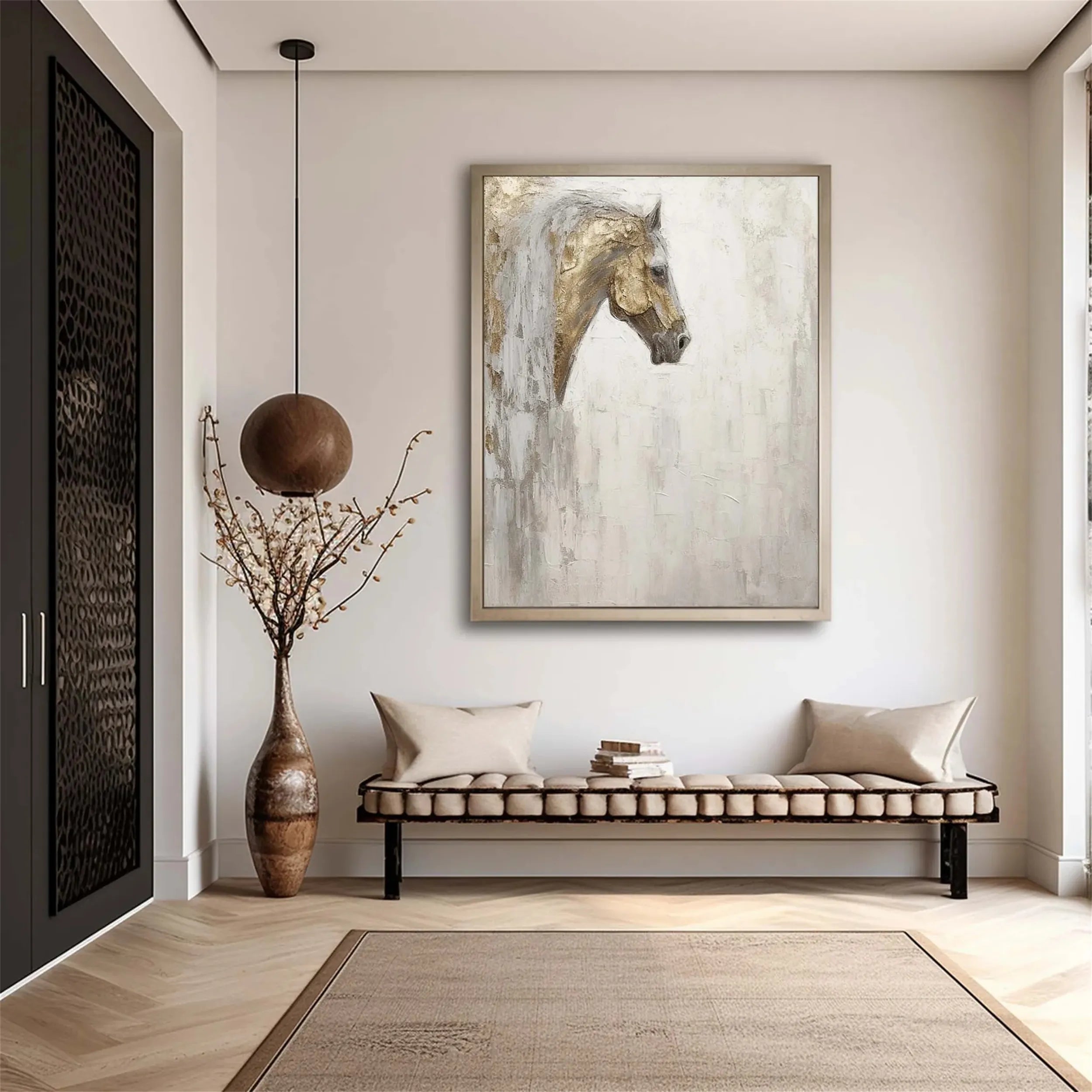 Hand-Painted Horse Portrait Wall Art