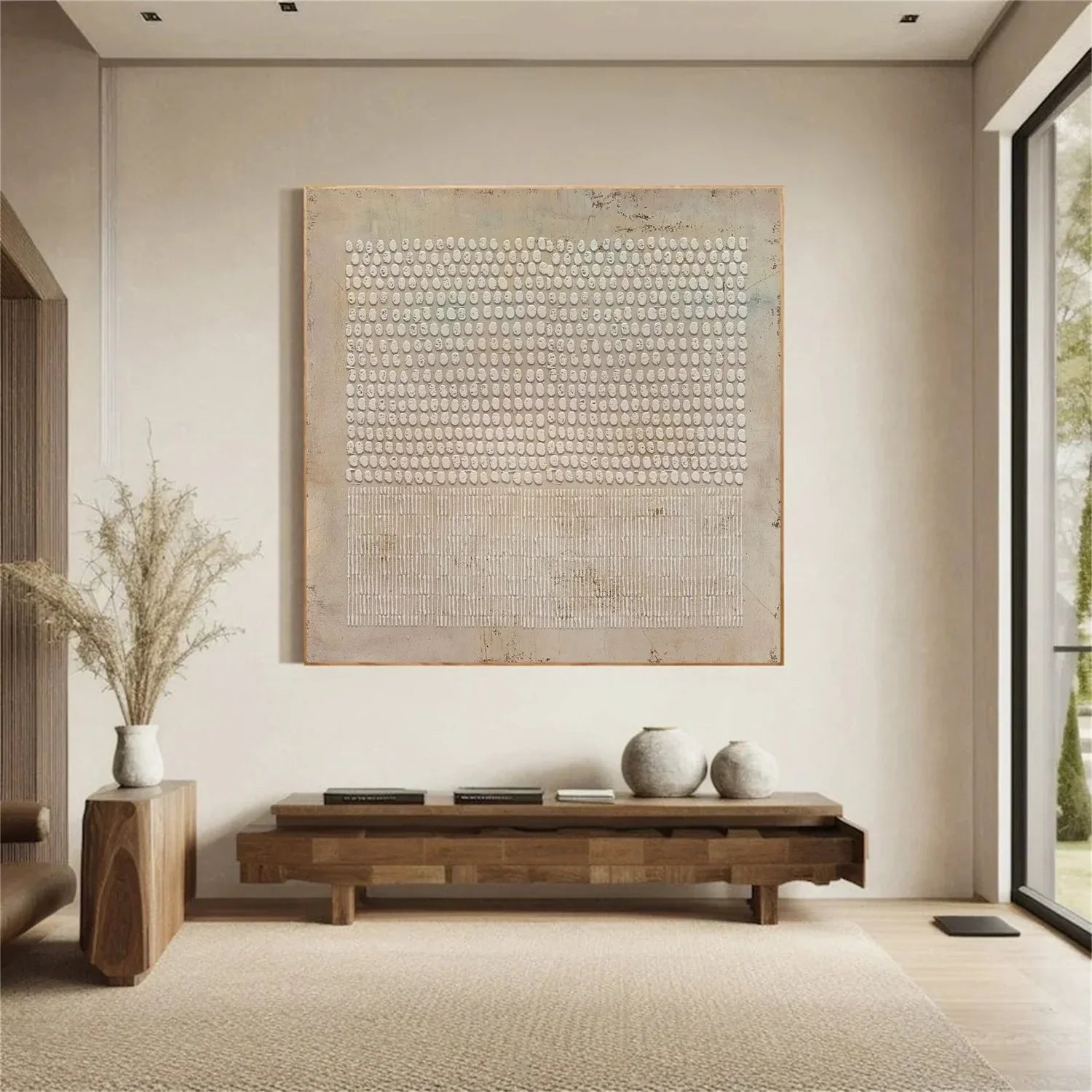 3D Textured Raised Circle Wall Art