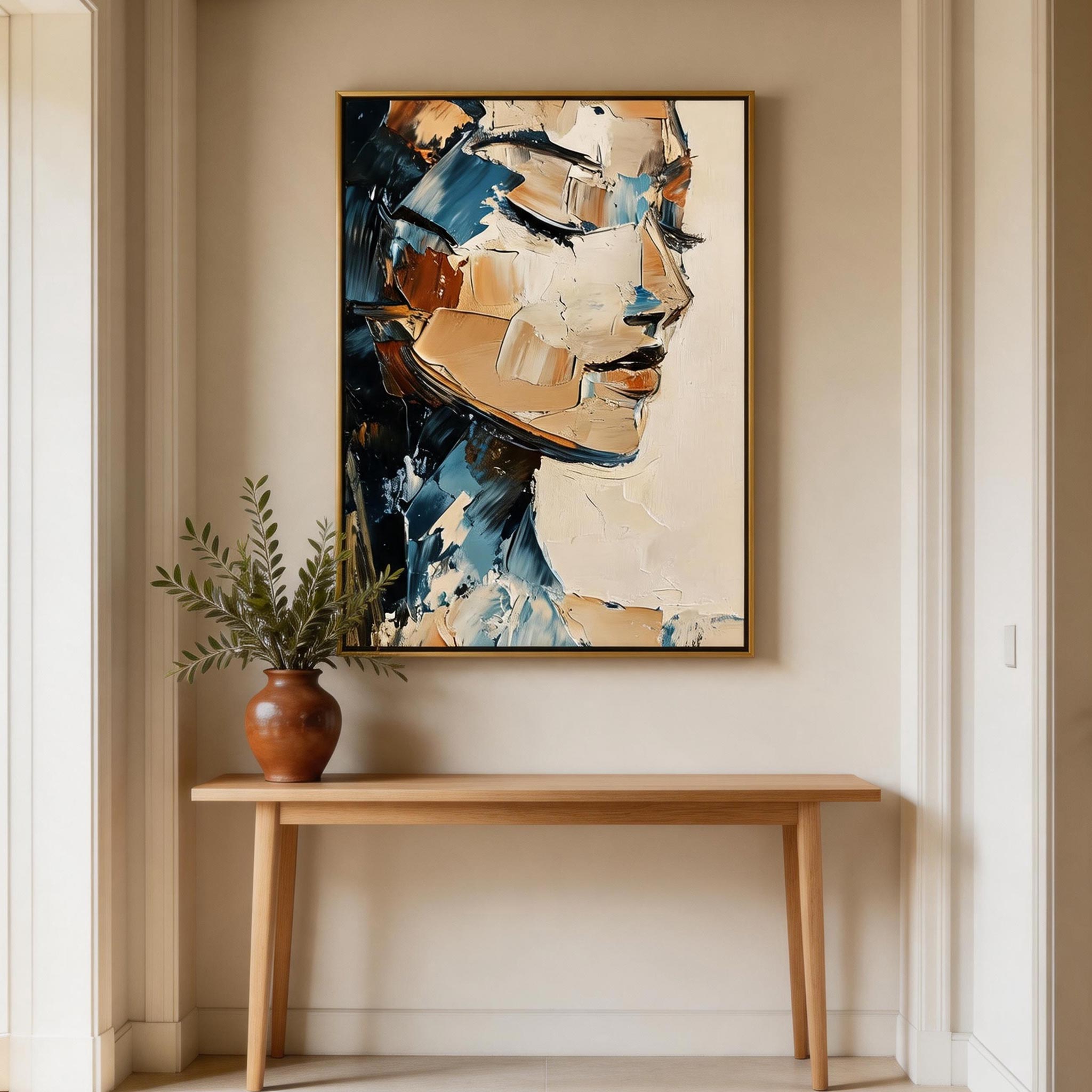 Abstract Face | Modern Neutral Portrait Art