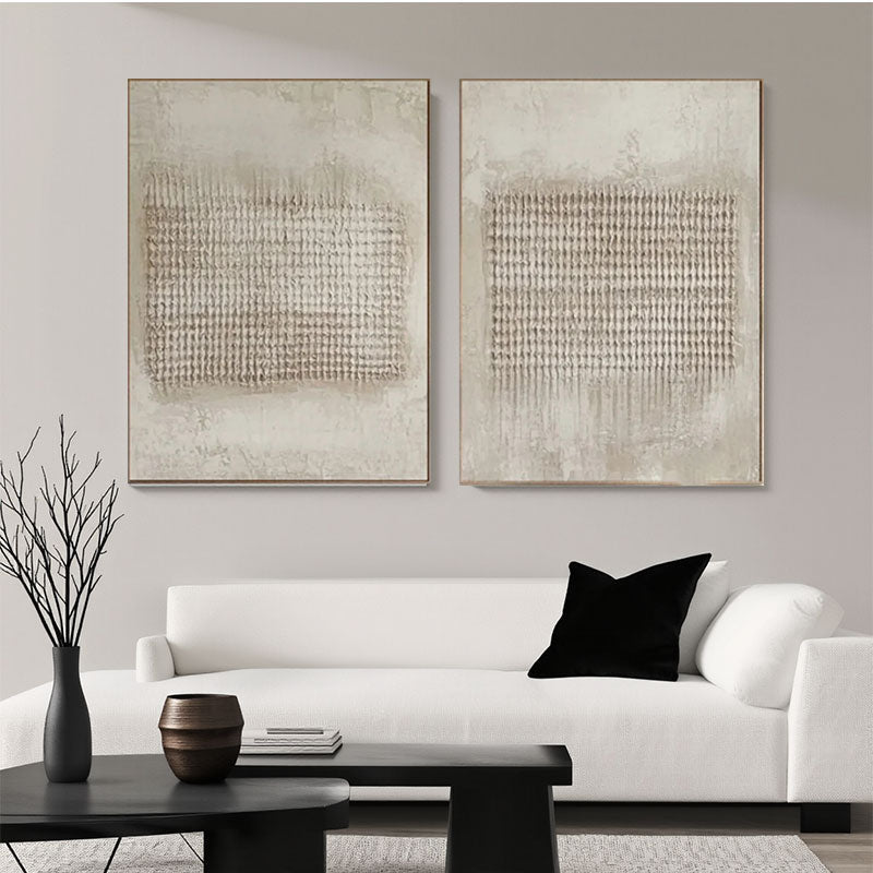 Textured Woven Dot Wall Art Set of 2