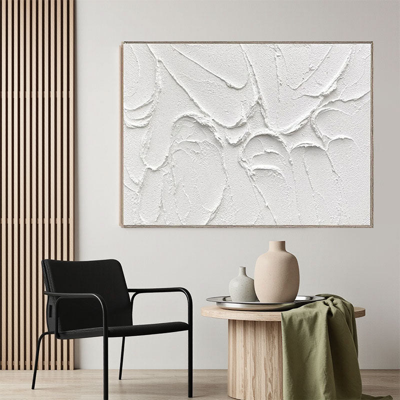 3D Textured White Branch Wall Art