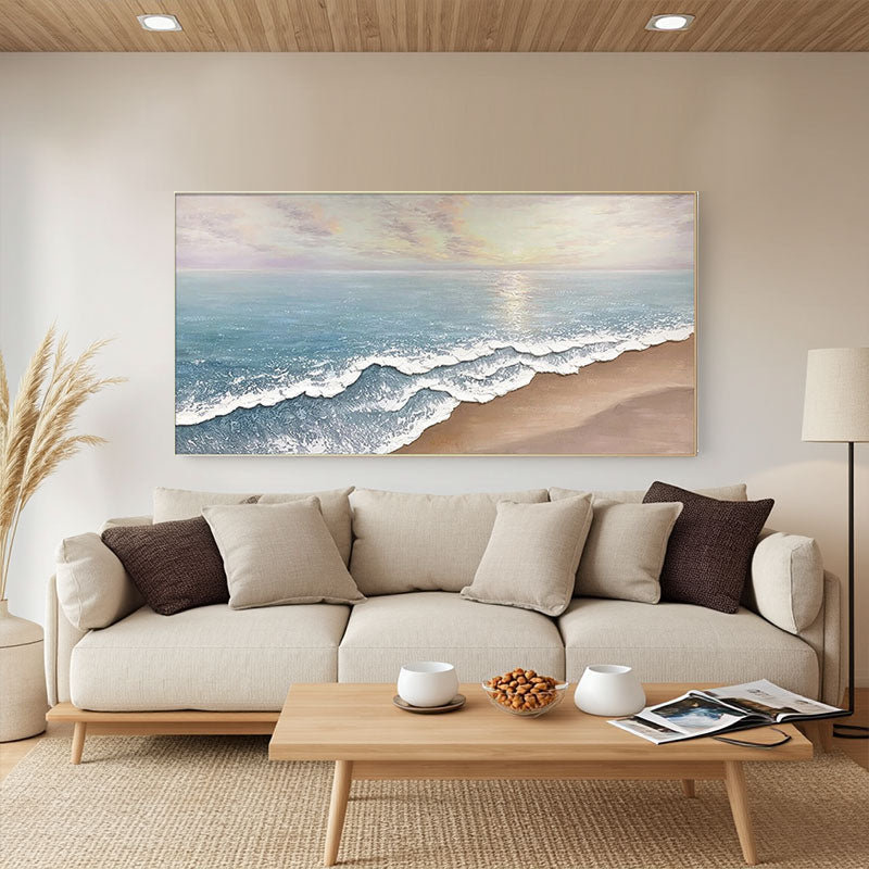 Serene Beach Sunset Canvas Wall Art