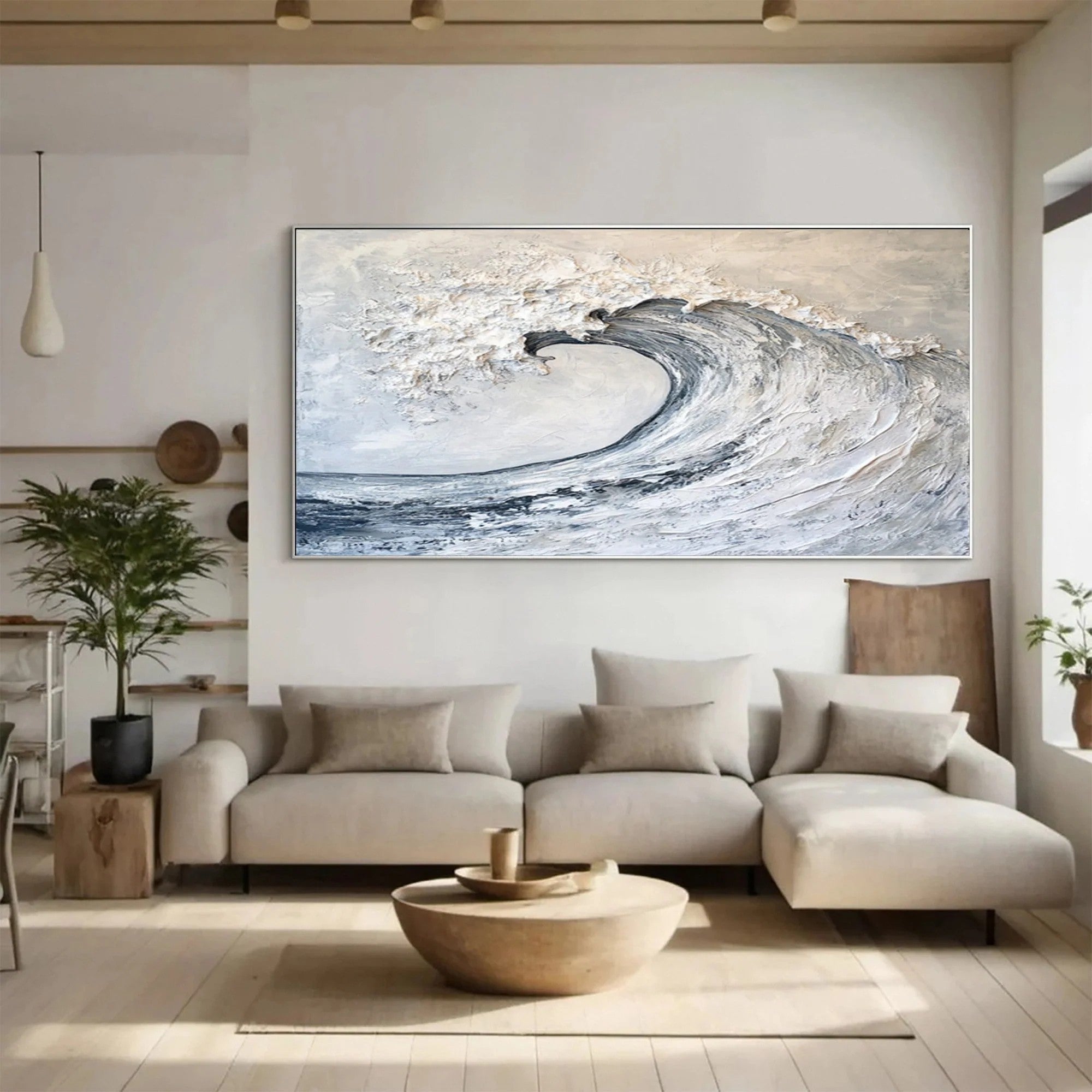 Textured Sea Wave Wall Art