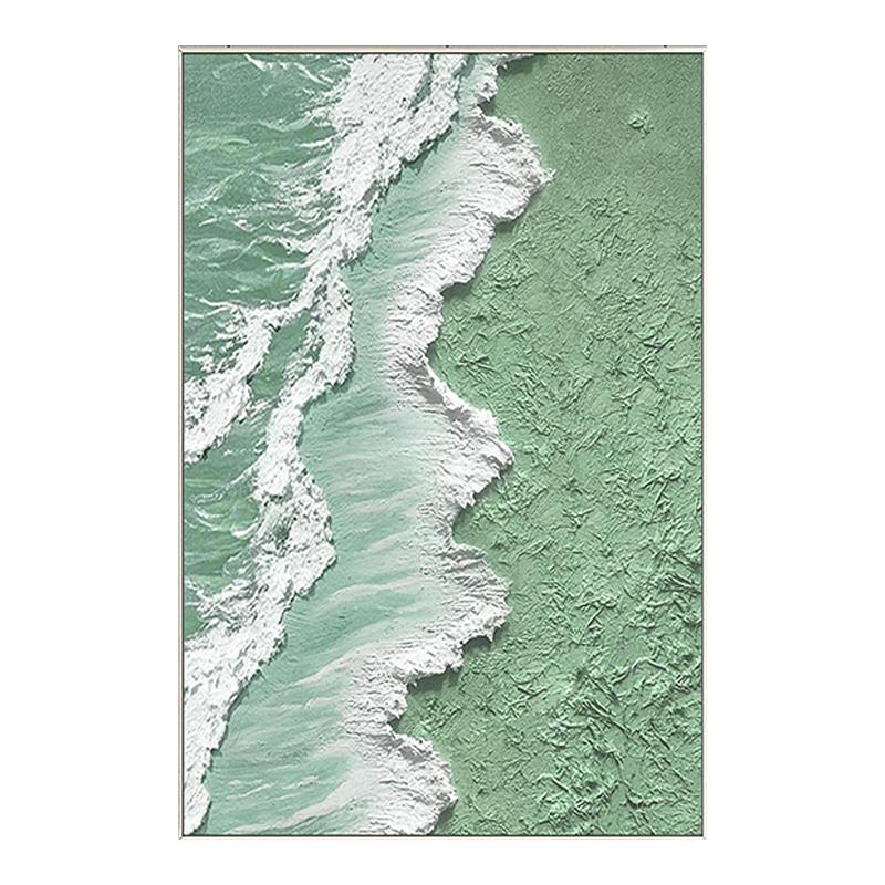 Turquoise Ocean Wave Canvas Painting