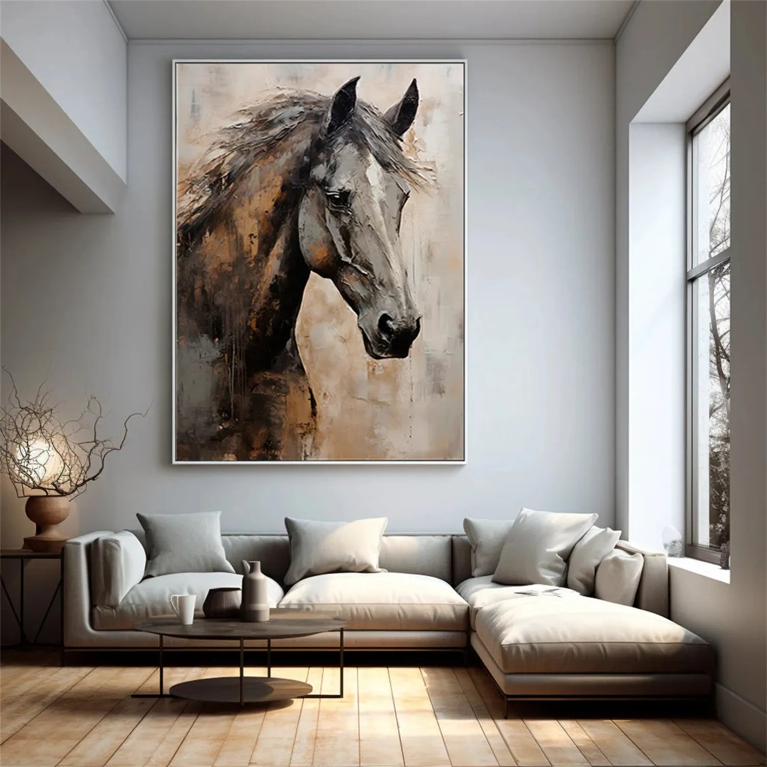 Textured Horse Portrait Wall Art