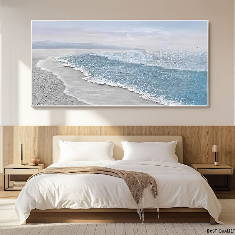 Serene Beach Wave Canvas Wall Art