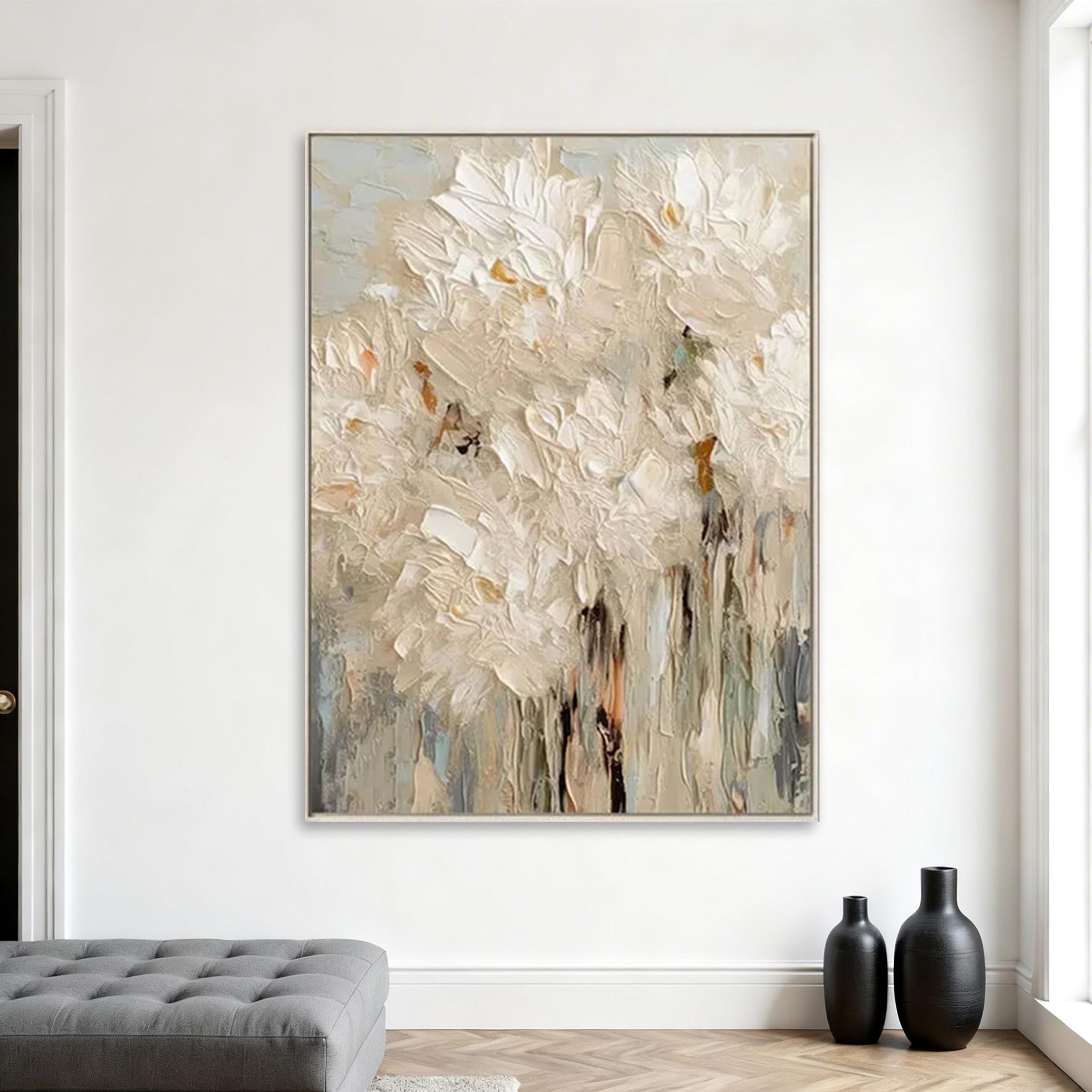 Textured Floral Abstract Wall Art
