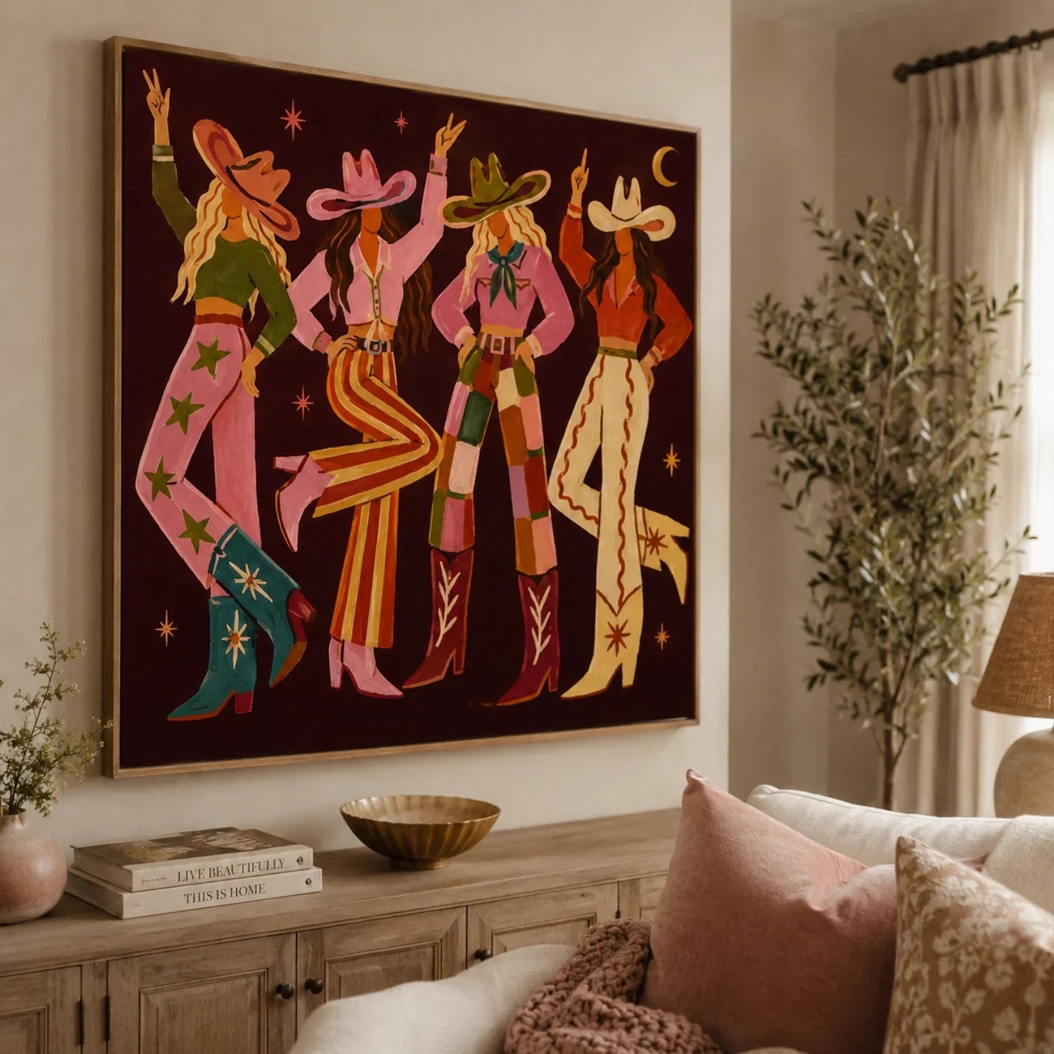 Pop Art Cowgirl Quartet Wall Art