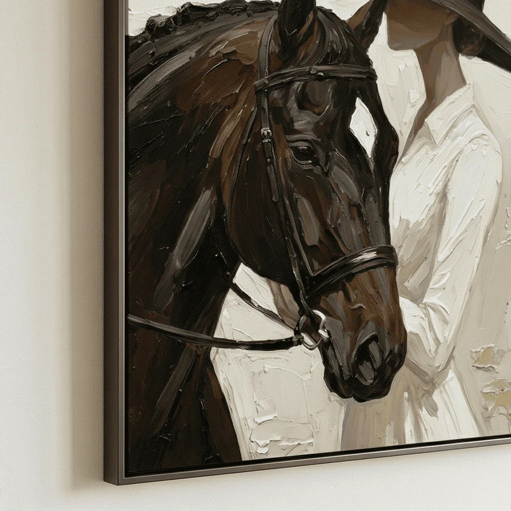 Textured Woman with Horse Wall Art