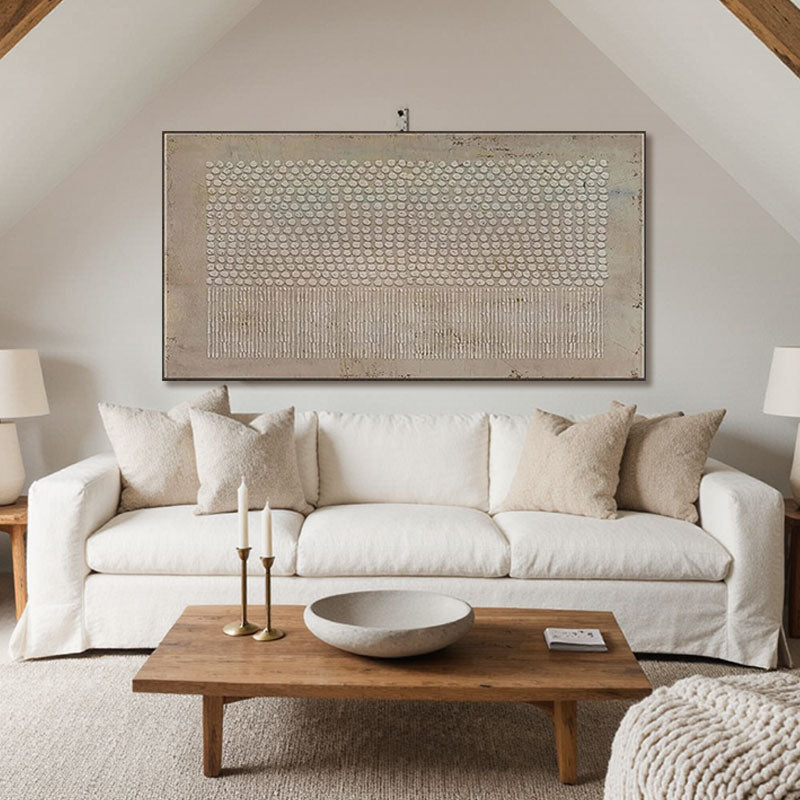 Textured Circle Grid Wall Art