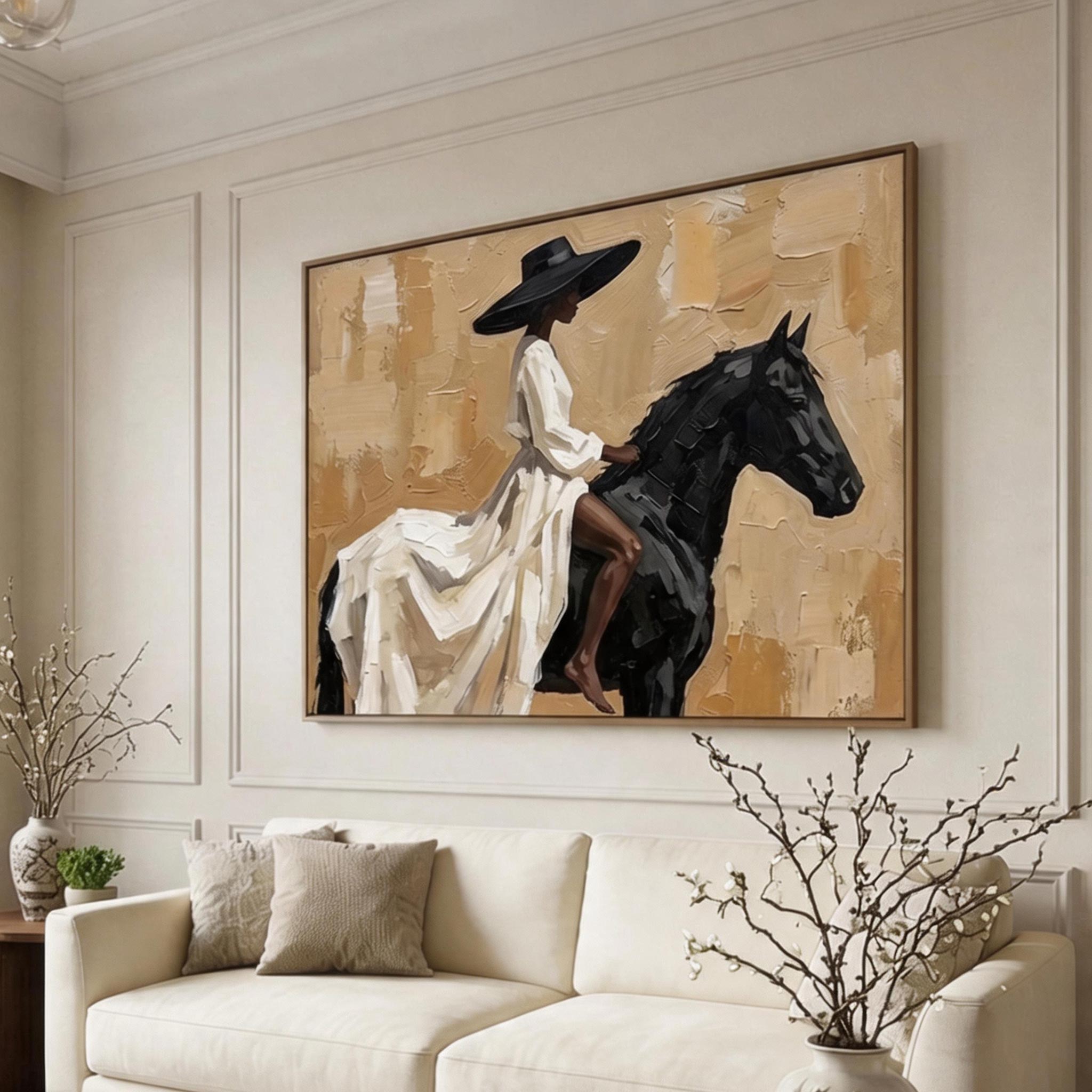 Vintage Americana Art | Ivory Reins Drift