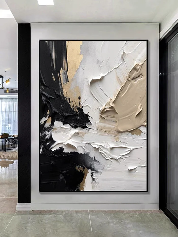 Textured Torn Layer Abstract Art