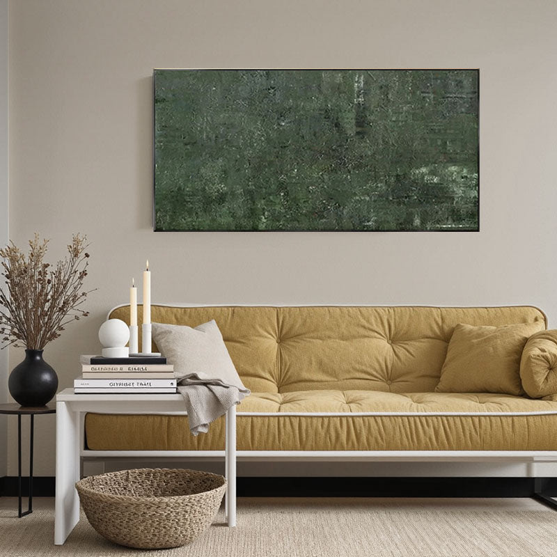 Textured Green Abstract Wall Art