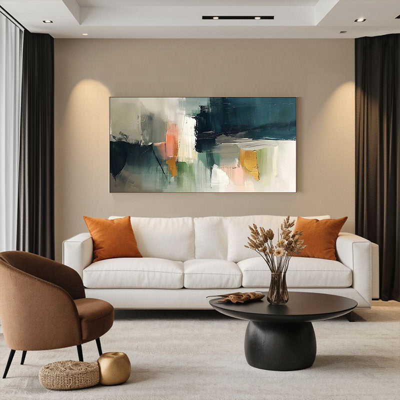 Multicolor Abstract Expressionist Canvas Art