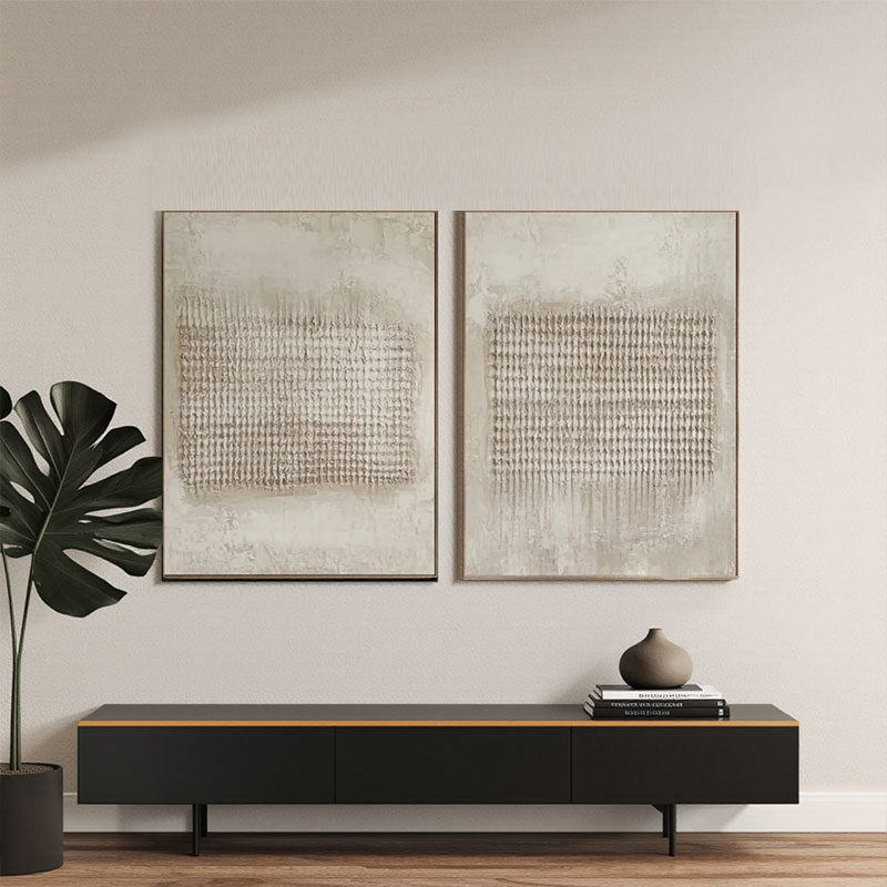 Textured Woven Dot Wall Art Set of 2