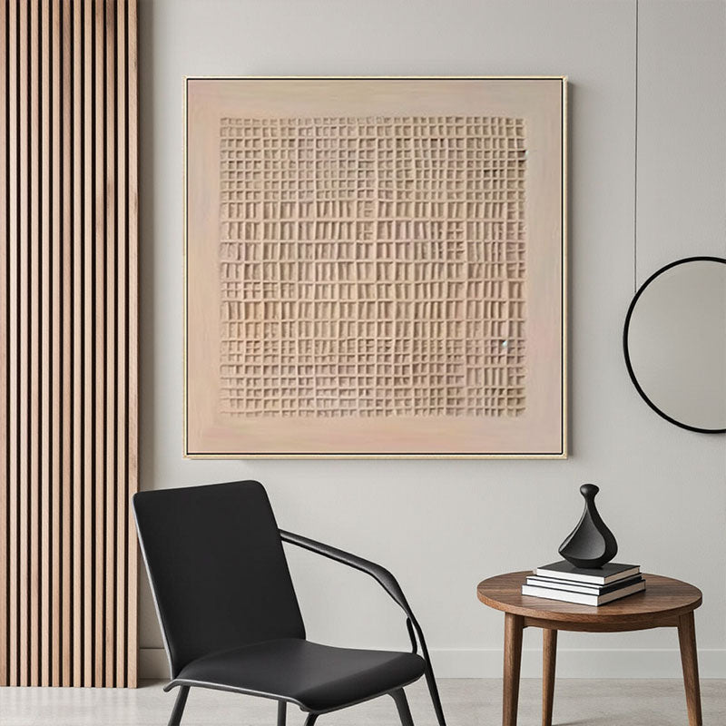 3D Textured Woven Grid Wall Art