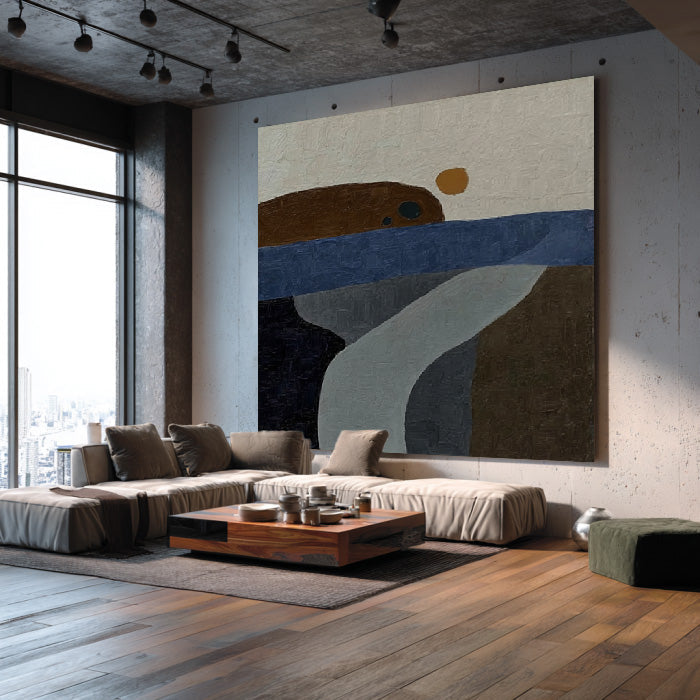 Path to Sunrise - Modern Geometric Color Block Abstract Wall Art