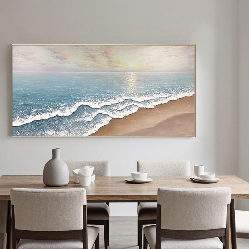 Serene Beach Sunset Canvas Wall Art