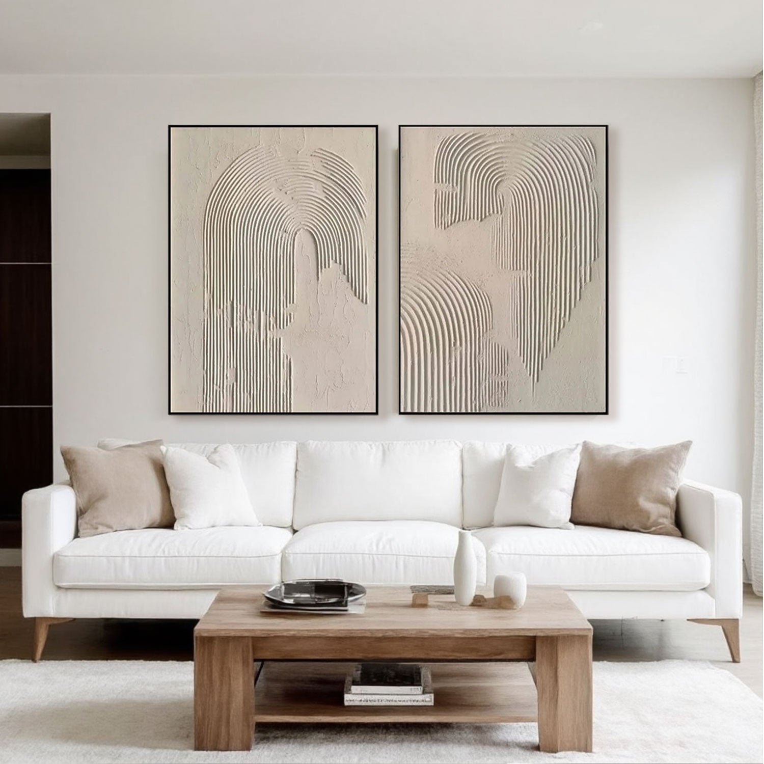3D Textured Arch Line Wall Art Set of 2