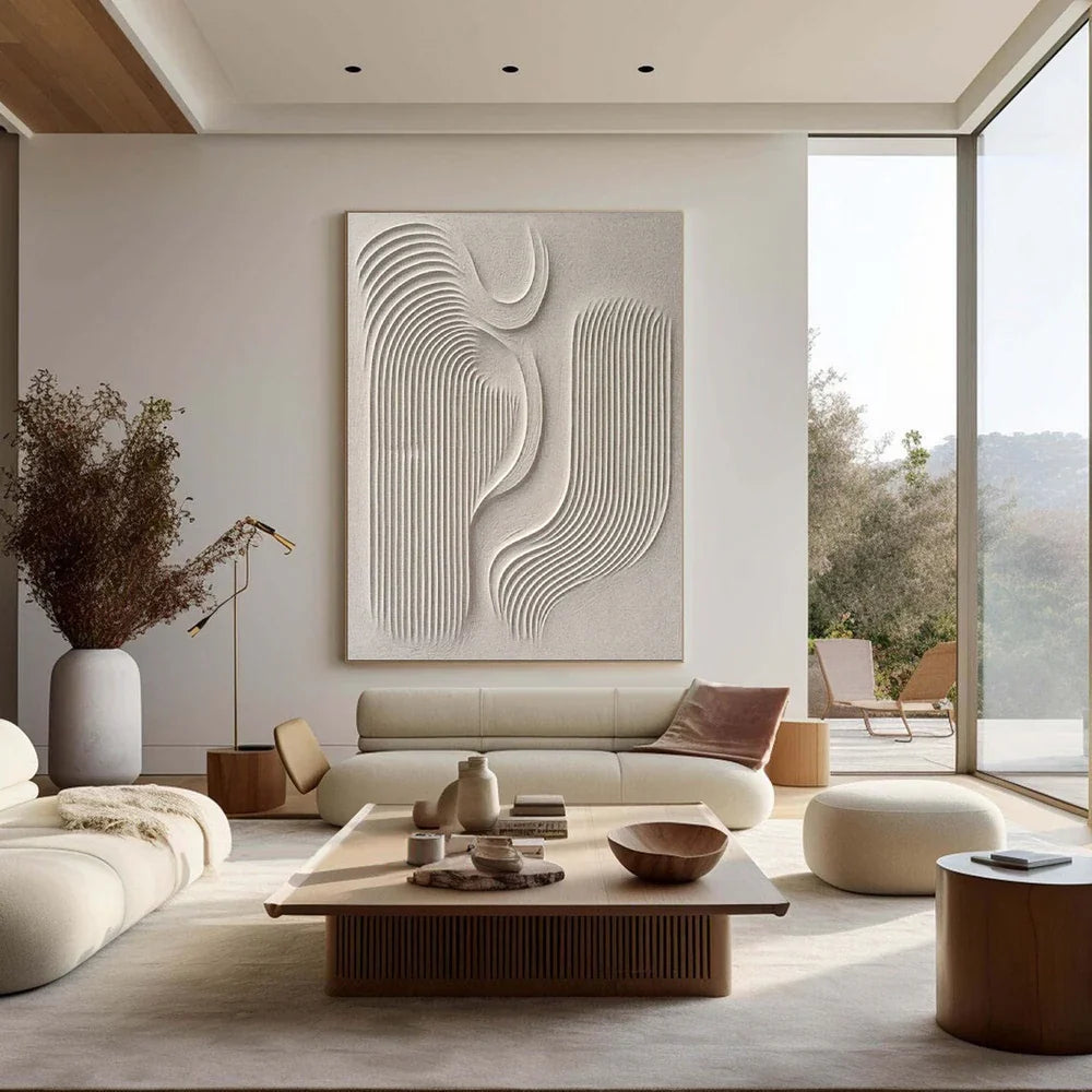 Sculptural Flowing Lines Wall Art