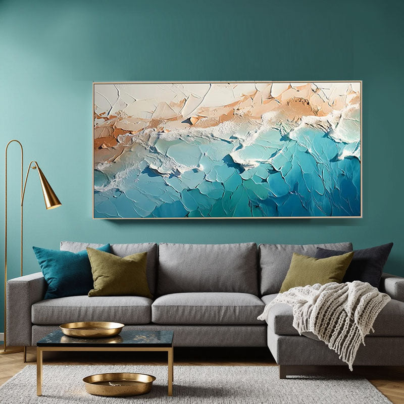 Sculptural Foam Wave Canvas Art