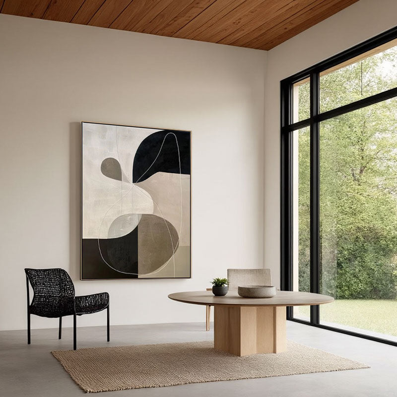 Textured Geometric Shapes Wall Art
