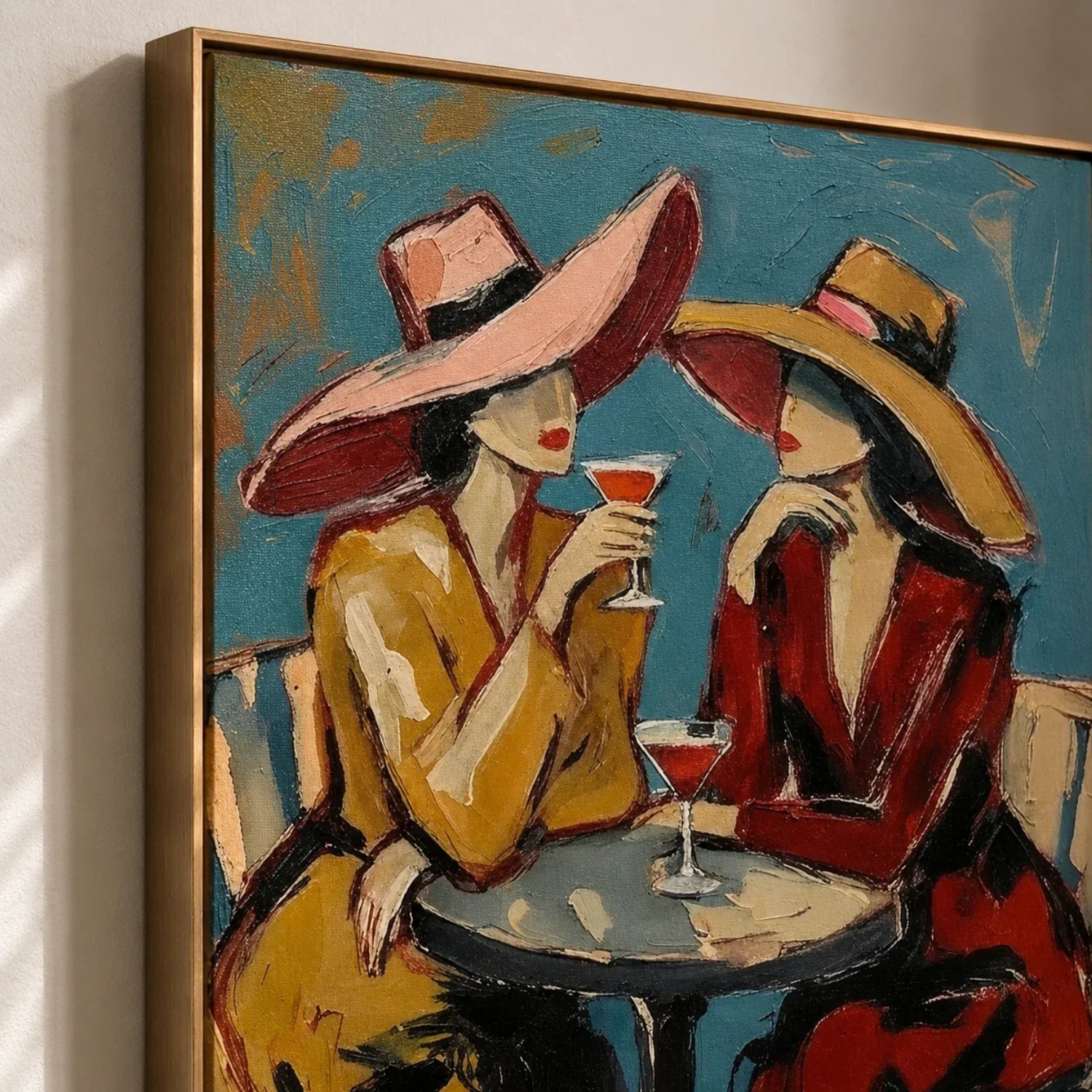 Impasto Wide Hat Cocktail Duo Wall Art