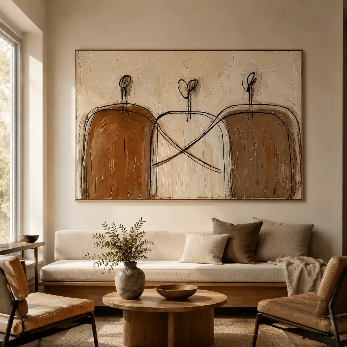 Sculptural Linked Arch Silhouettes Wall Art