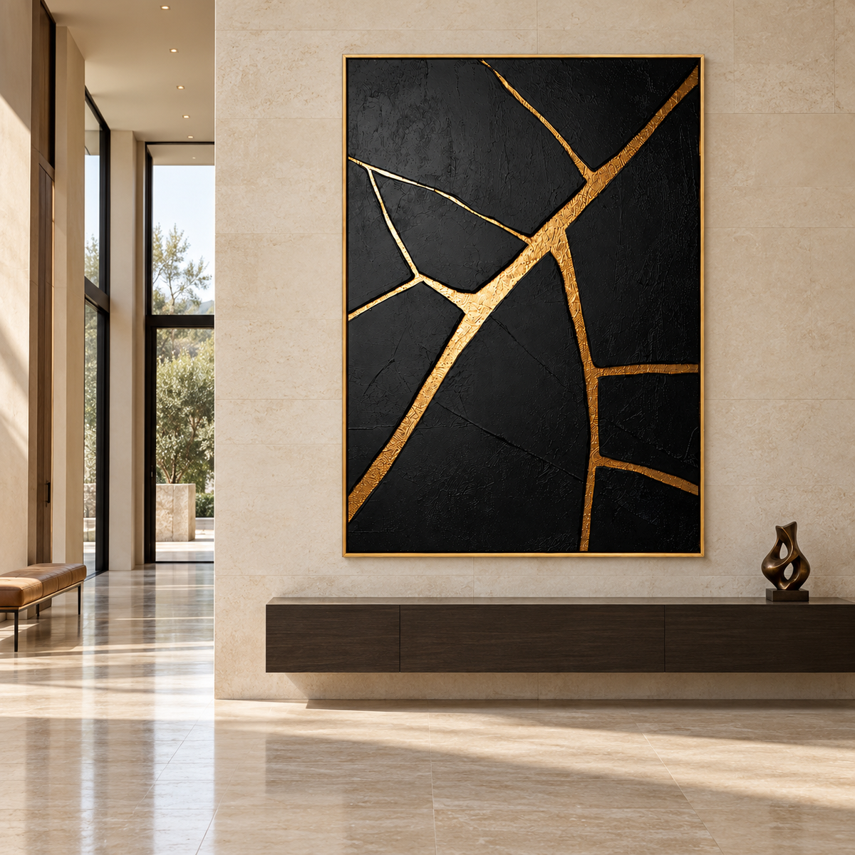 Black & Gold Art | Golden Fault Lines