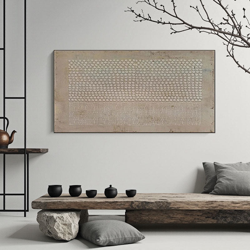 Textured Circle Grid Wall Art