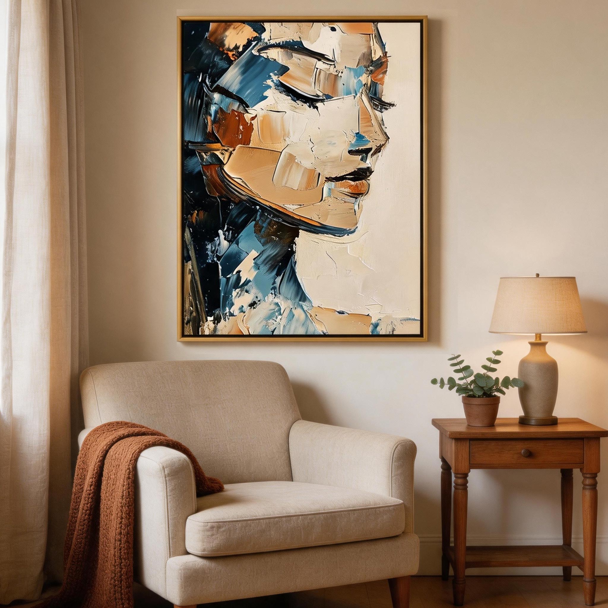 Abstract Face | Modern Neutral Portrait Art