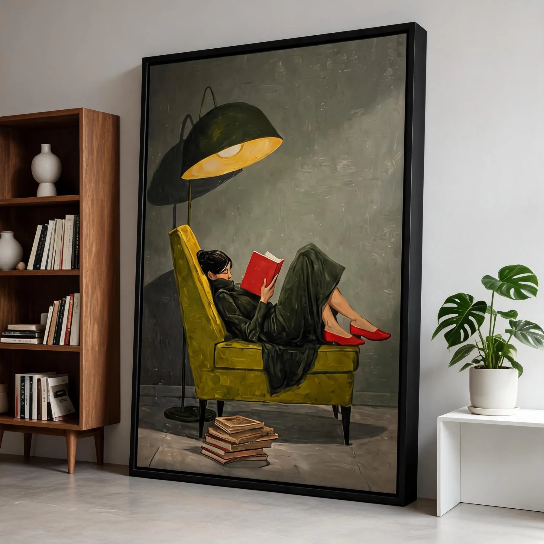 Impasto Lounging Reader Wall Art