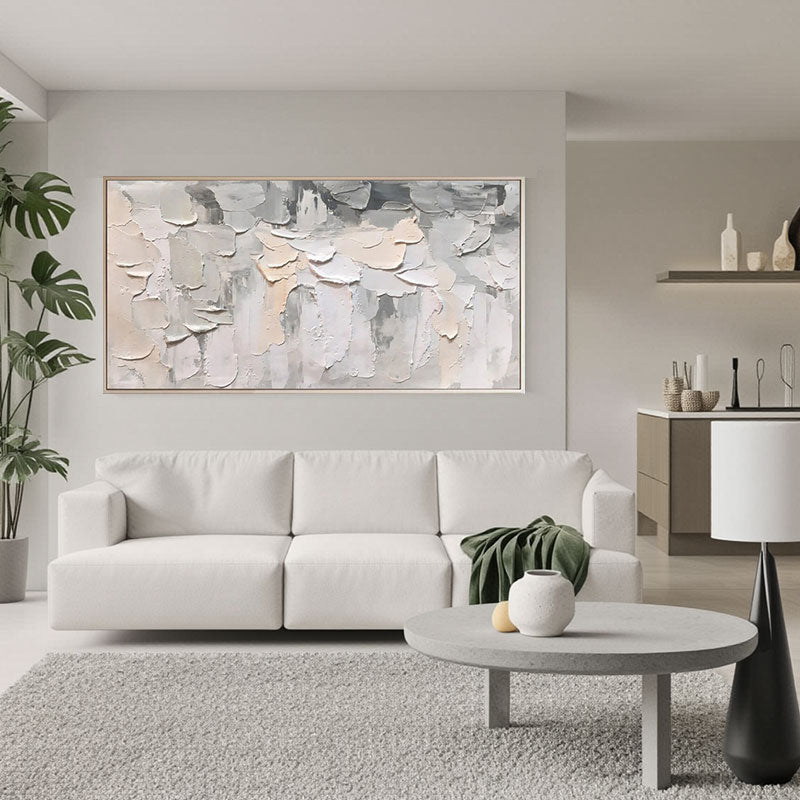 Sculptural Layered Paint Texture Wall Art