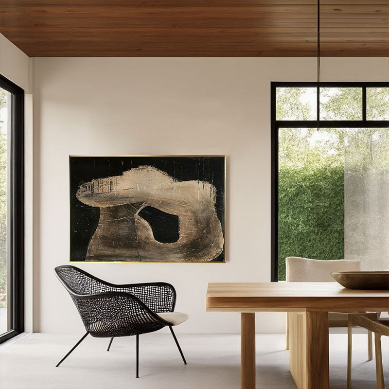 Textured Organic Silhouette Wall Art