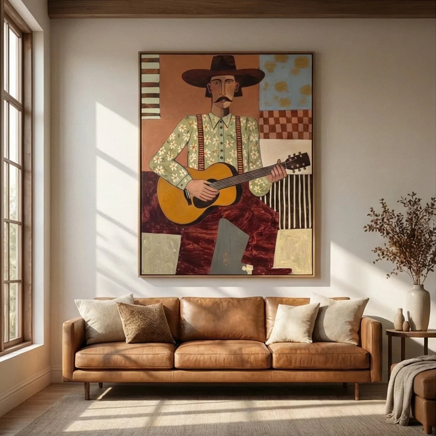 Vintage Americana Art | Desert Serenade Hand-Painted Canvas Wall Art