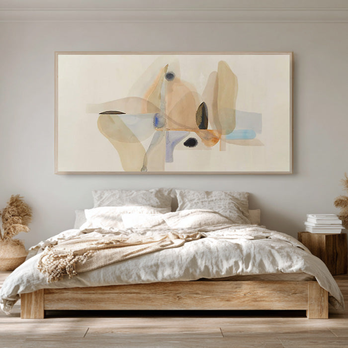 The Zen of Breathing - Modern Ink Wash Style Abstract Wall Art