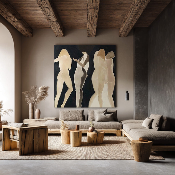 Rhythm of the Torso - Modern Abstract Female Figure Wall Art