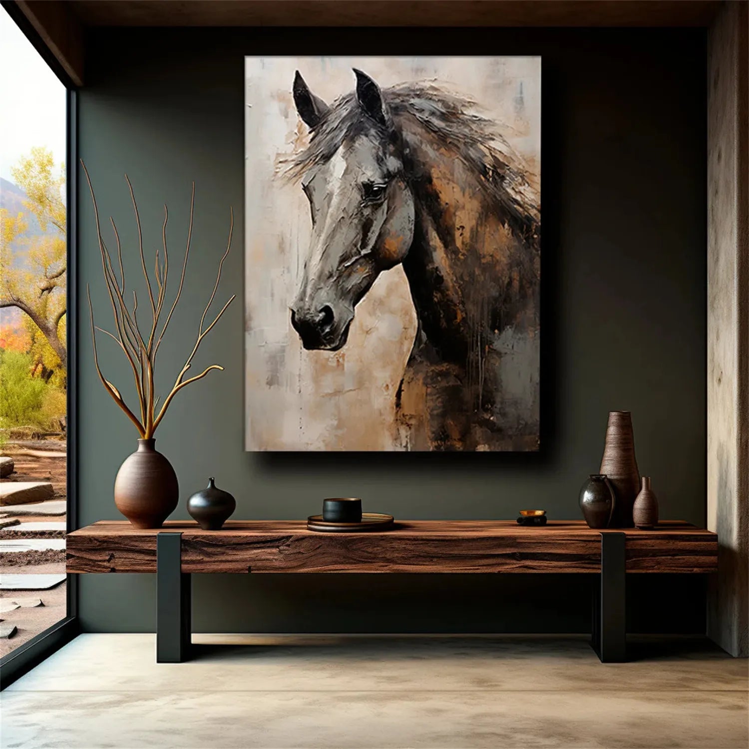 Textured Horse Portrait Wall Art
