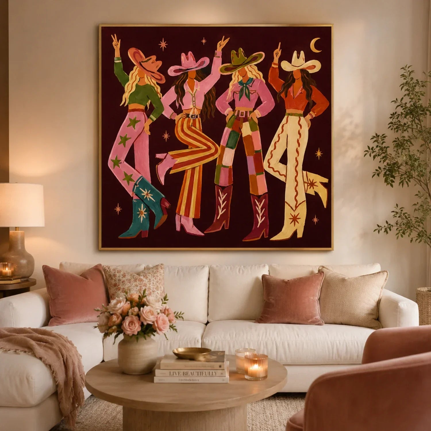 Pop Art Cowgirl Quartet Wall Art