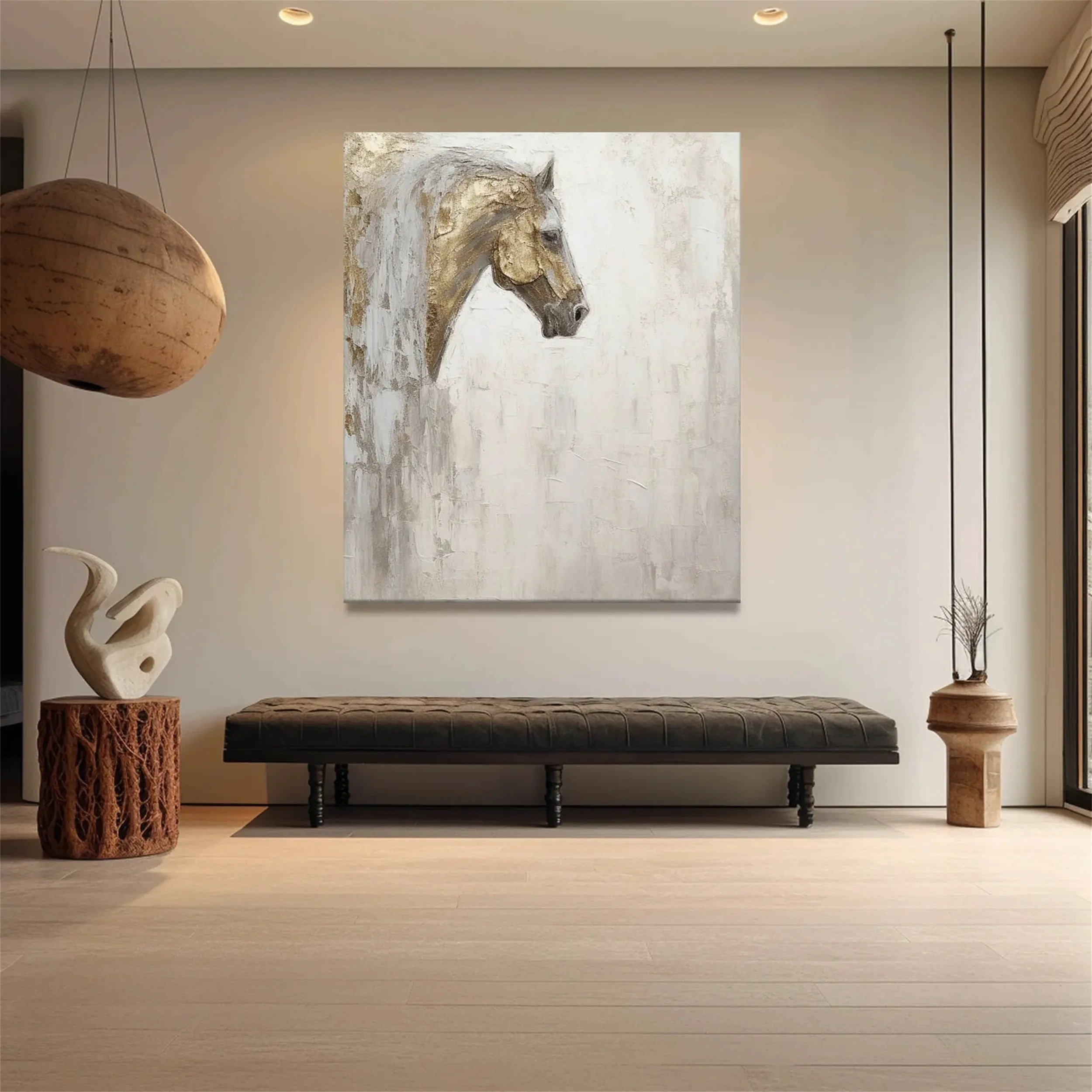 Hand-Painted Horse Portrait Wall Art