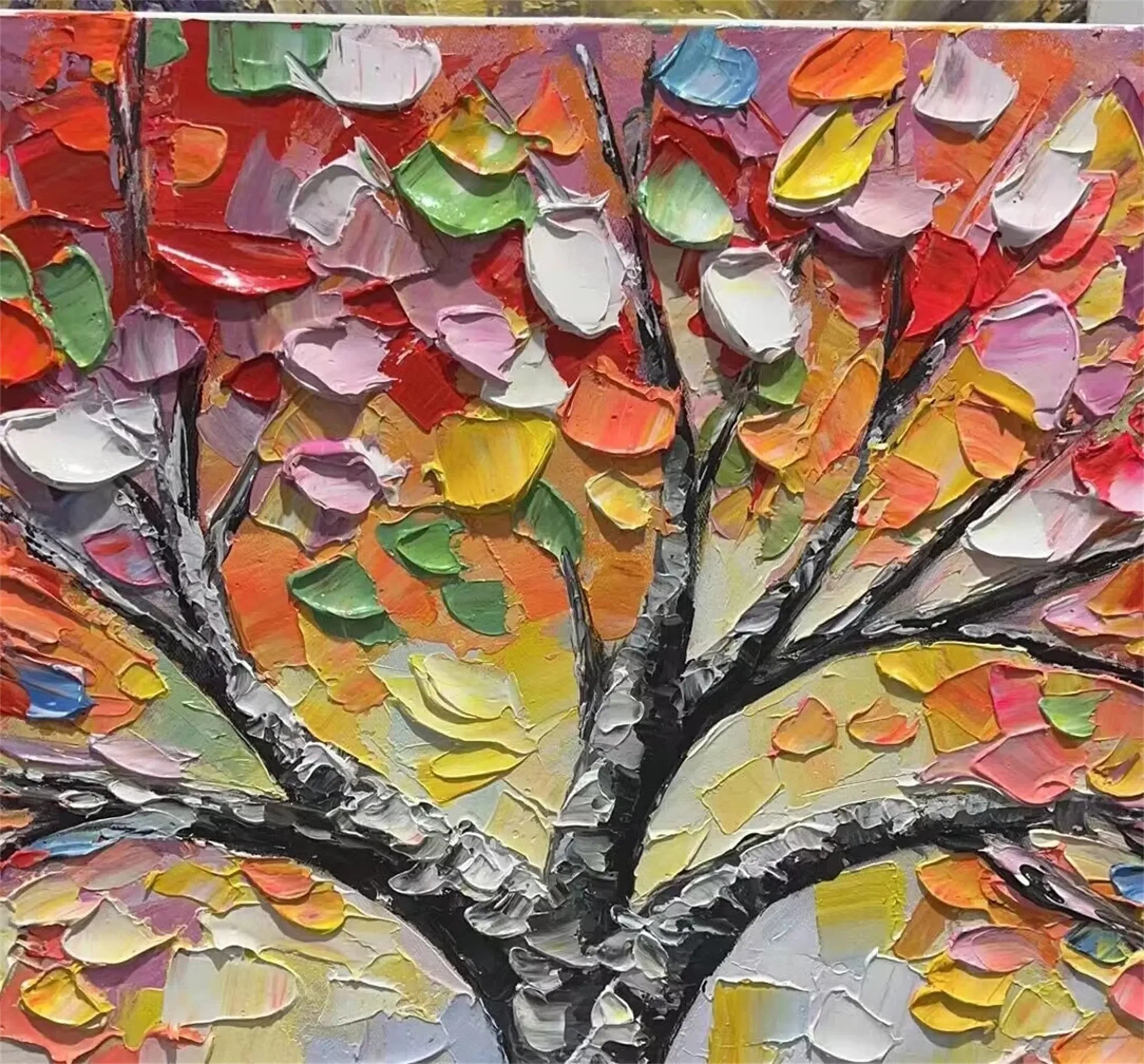 Sculptural Multicolor Tree of Life Wall Art