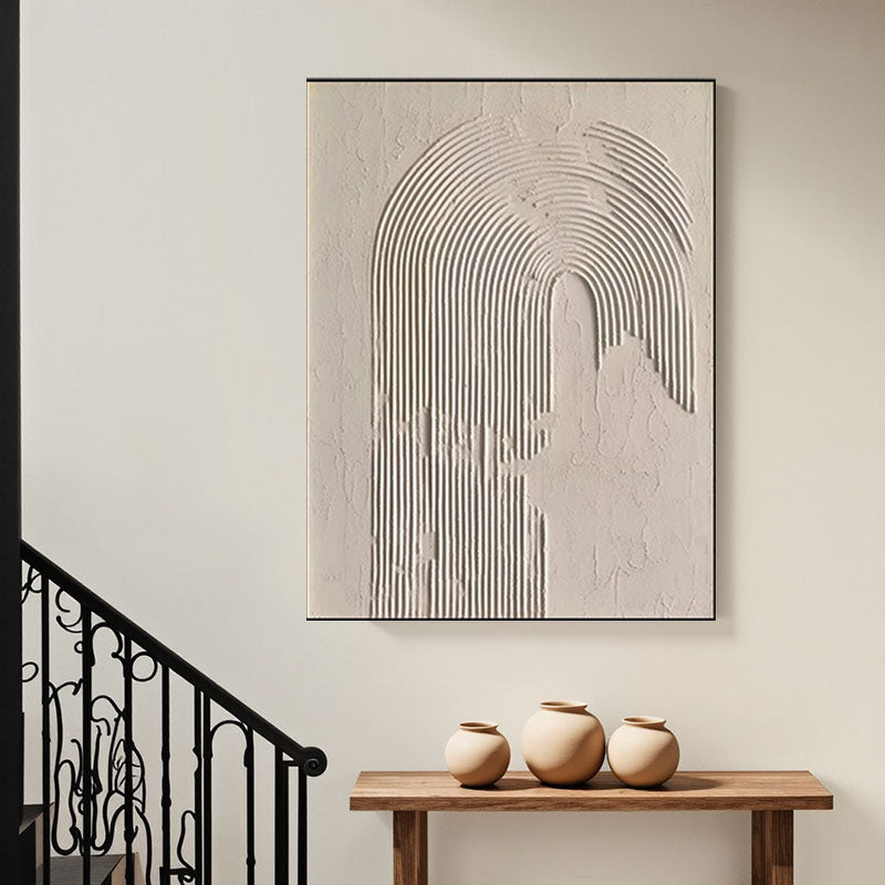 Sculptural Rainbow Contour Wall Art